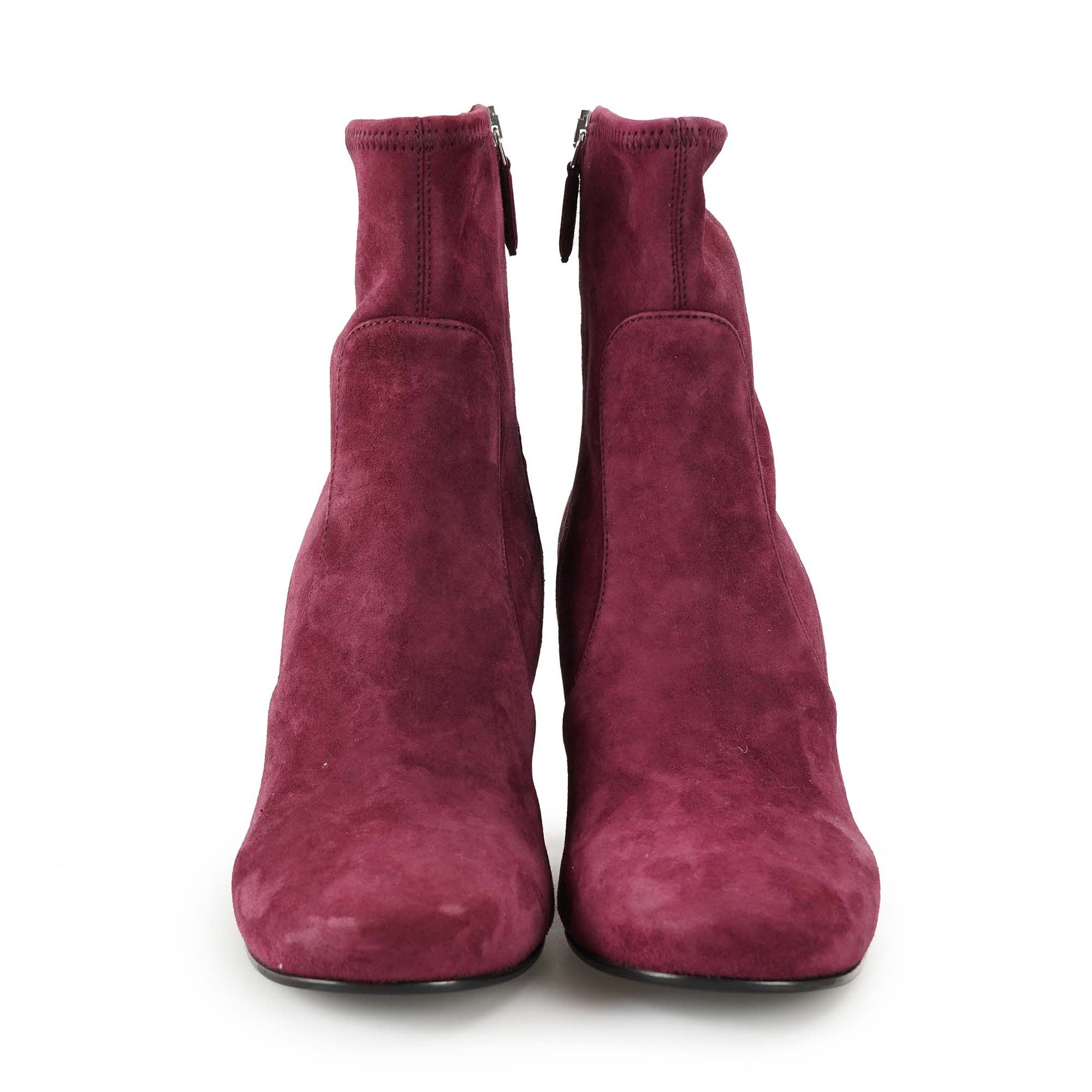 Prada - Bordeaux Suede Ankle Boots